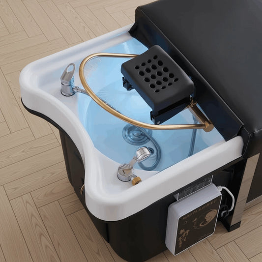 Bac de lavage Head Spa Elite détail eau et système de drainage